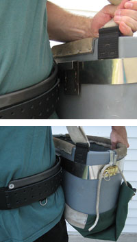 Close-up of current belt design