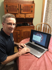NYCAMH educator Jim Carrabba in place for a virtual training while working remotely during New York State's COVID-19 Pause period