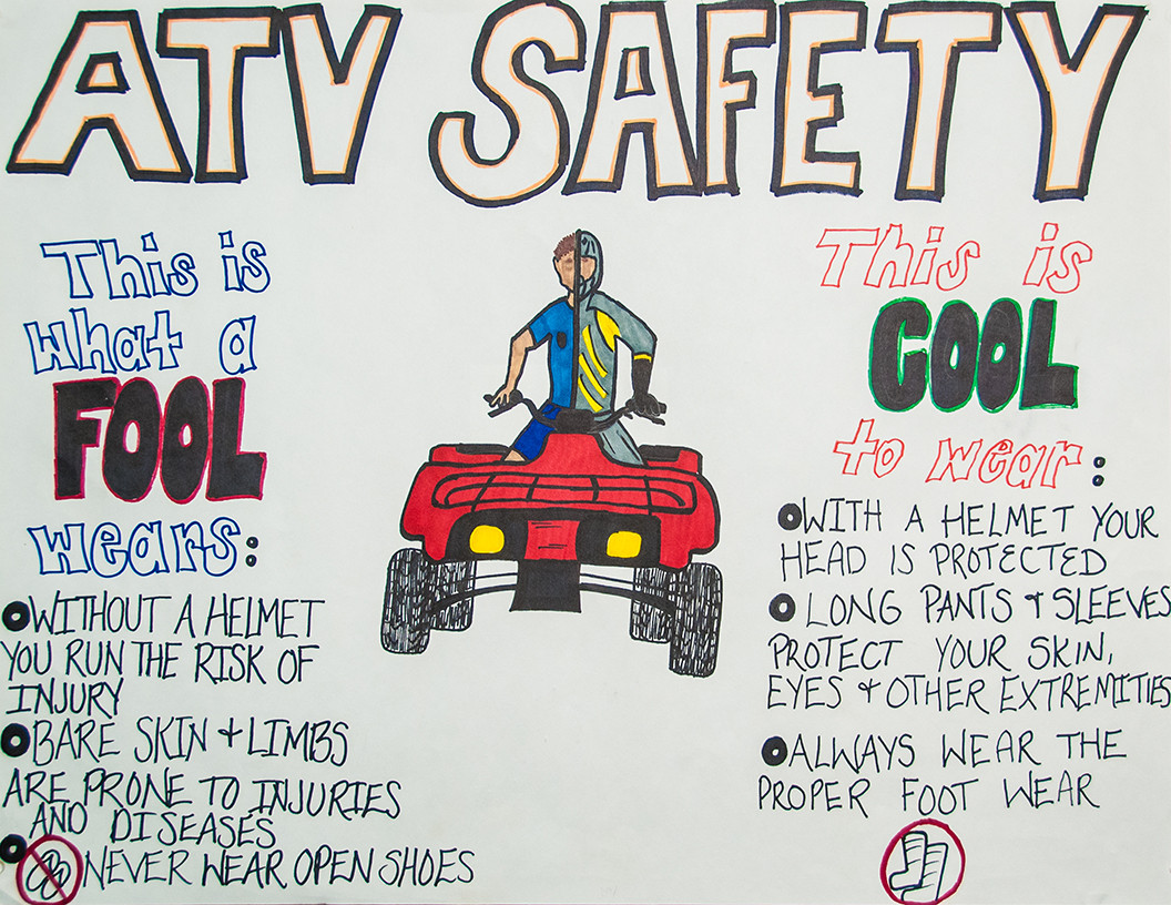 Example poster from a previous year with the topic ATV Safety.