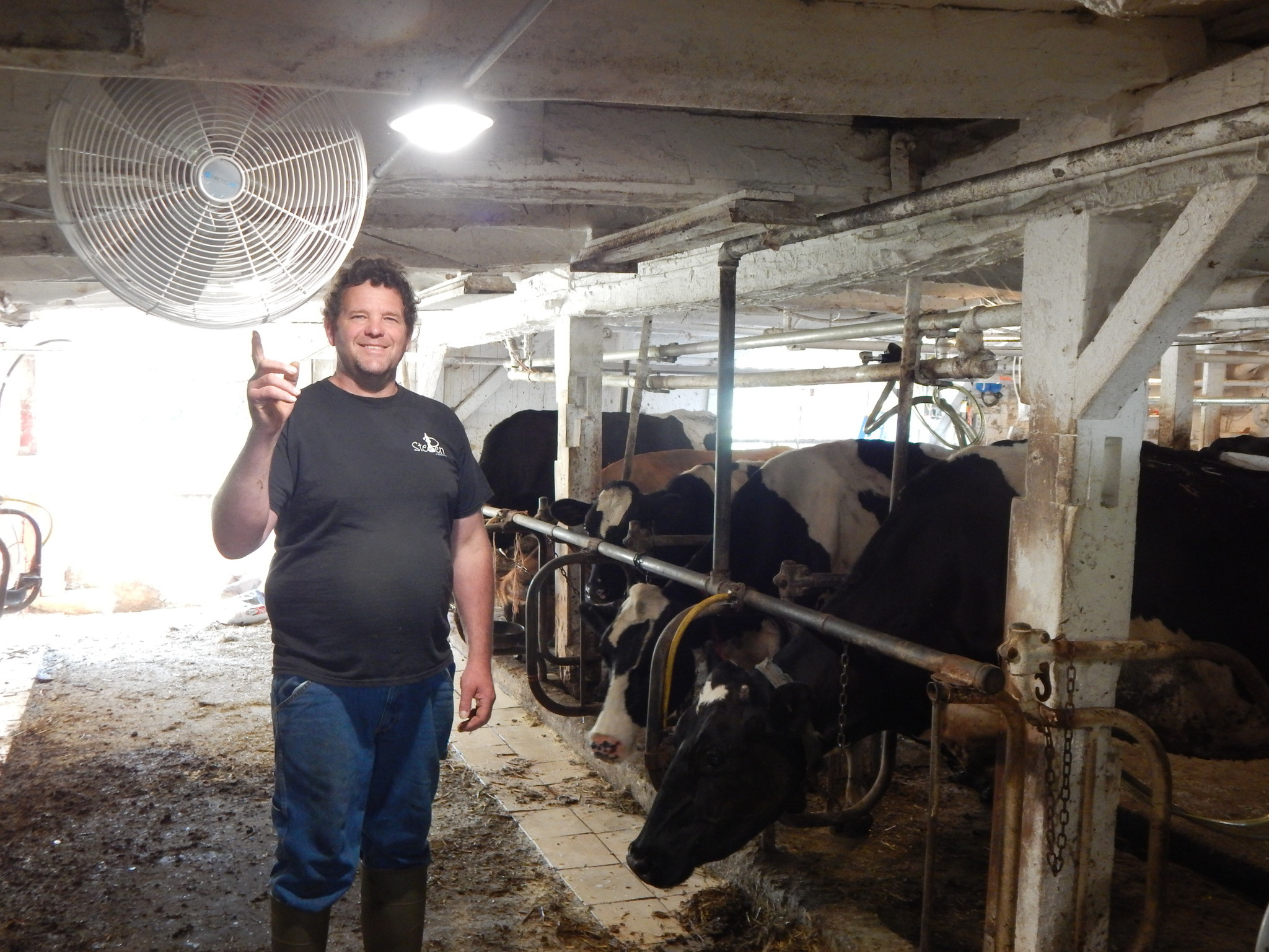 Steve Bishop of LBJ Farms improved the ventilation in his barn and milkhouse with funding assistance from the Stop COVID on Your Farm program